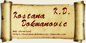 Koštana Dokmanović vizit kartica